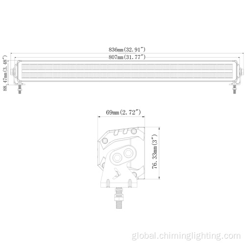  hot sale 12V 24V 32 inch led light bar high power 270 led light bar offroad led light bars For car Manufactory